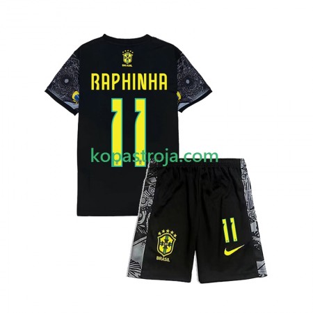 Billiga Fotbollströjor Brasilien RAPHINHA 11 Cheist the Redeemer Barn Hemma tröja 2024 Kortärmad